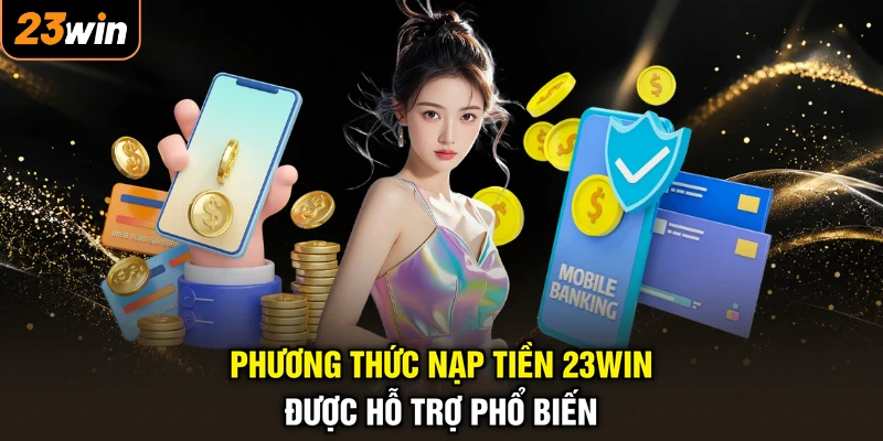 Phương thức nạp tiền 23WIN được hỗ trợ phổ biến
